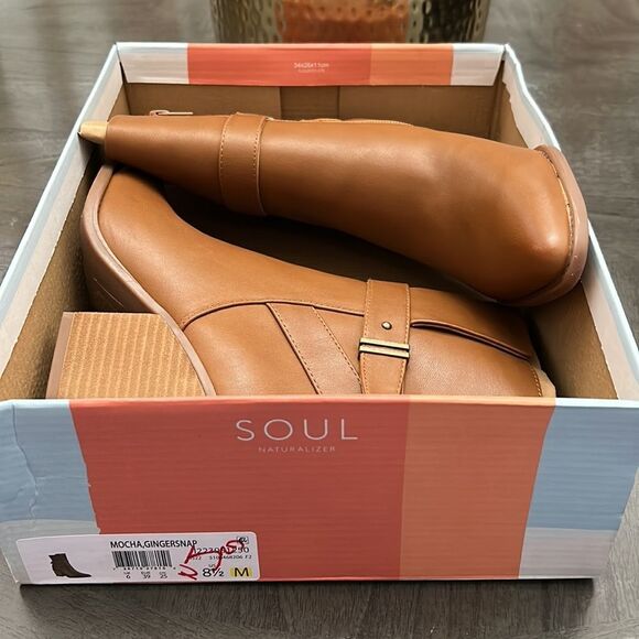 SOUL Naturalizer Mocha Women's Mid Shaft Boots - Picture 2 of 13